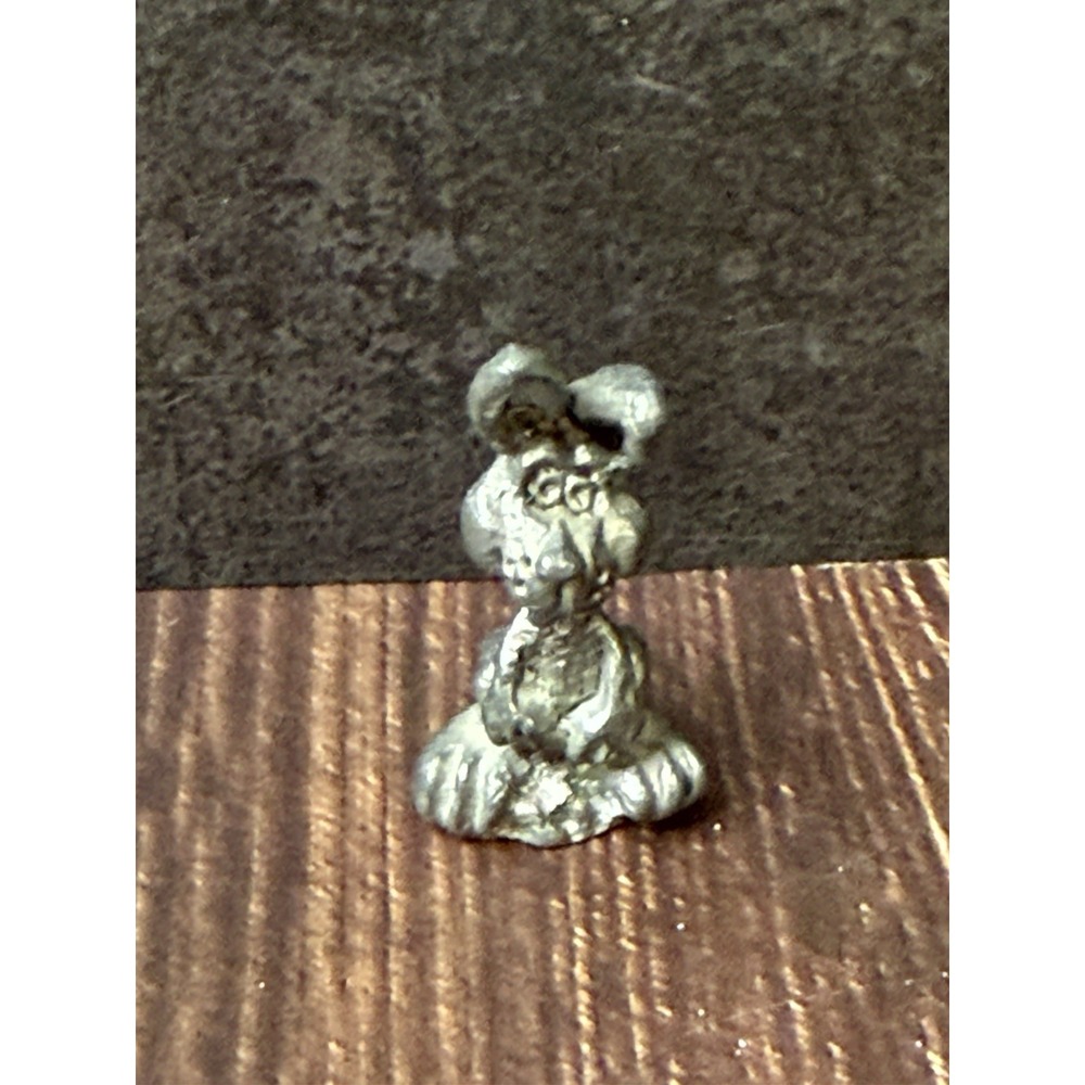 1970's Pewter Miniature Bunny Rabbit Figurine Collectible
